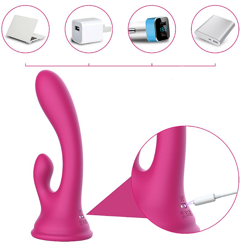 Vibrador de Ponto G e clitóris-Dolphin Lover- S-hande- Roxo - Imagem 4