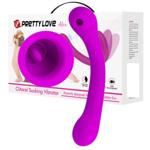 Vibrador Duplo Com Sugador e Penetrador Com 12 Velocidades
