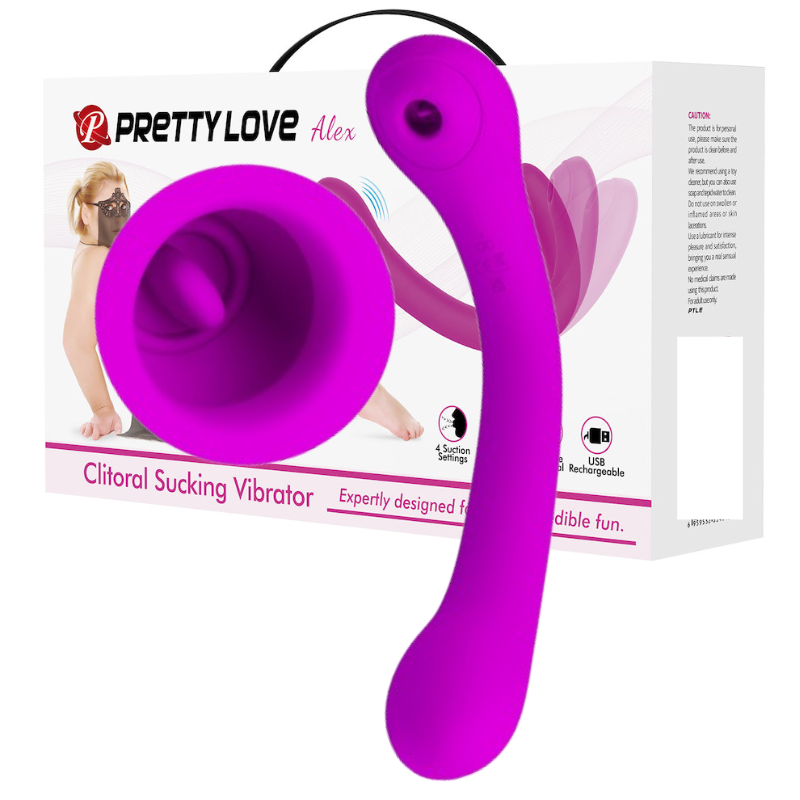 Vibrador Duplo Com Sugador e Penetrador Com 12 Velocidades