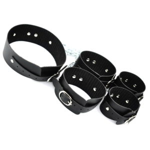 Kit Coleira Algema e Tornozeleira com Corrente 1,20 DOMINATRIXXX