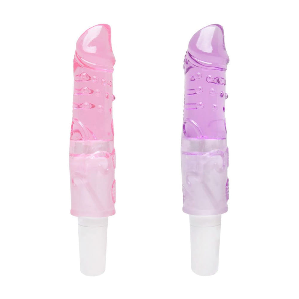Pênis realístico em Jelly macio na cor rosa com vibrador - Imagem 2