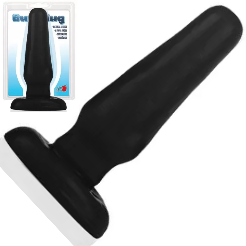 Plug Anal Triton - 12,5 x 3,5 cm na cor preta