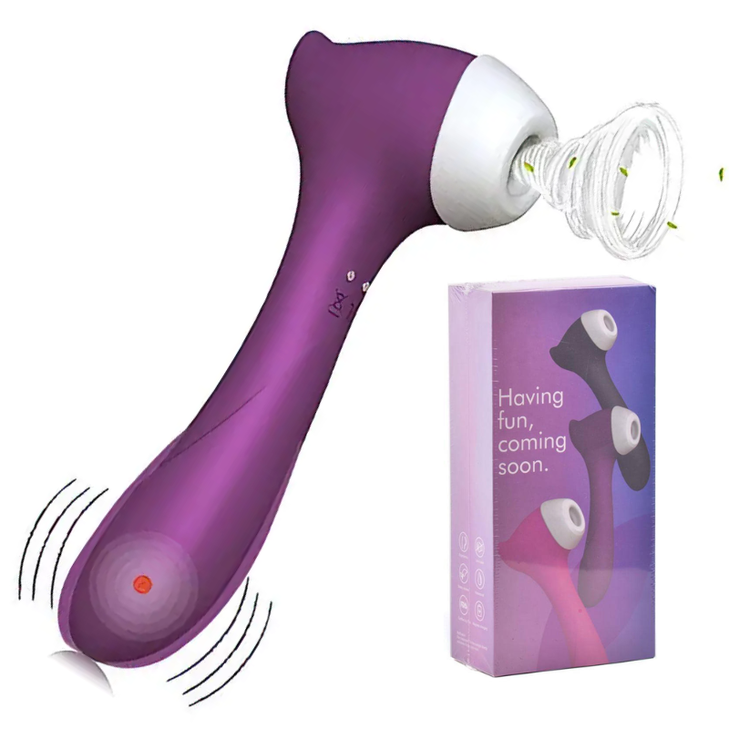 Vibrador Feminino Estimulador de Ponto G e Clitóris + Sucção