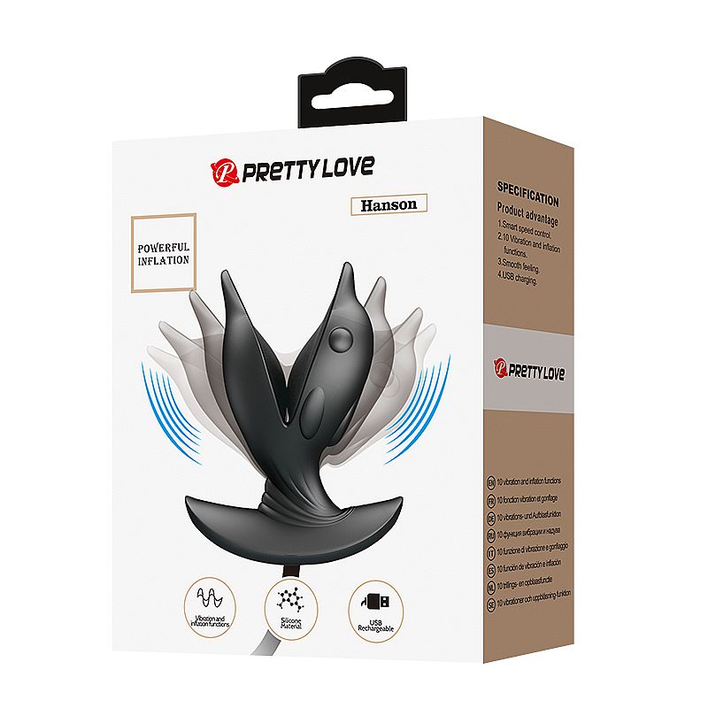 Plug Anal Inflável com Vibrador - Hanson - Pretty Love - Imagem 5