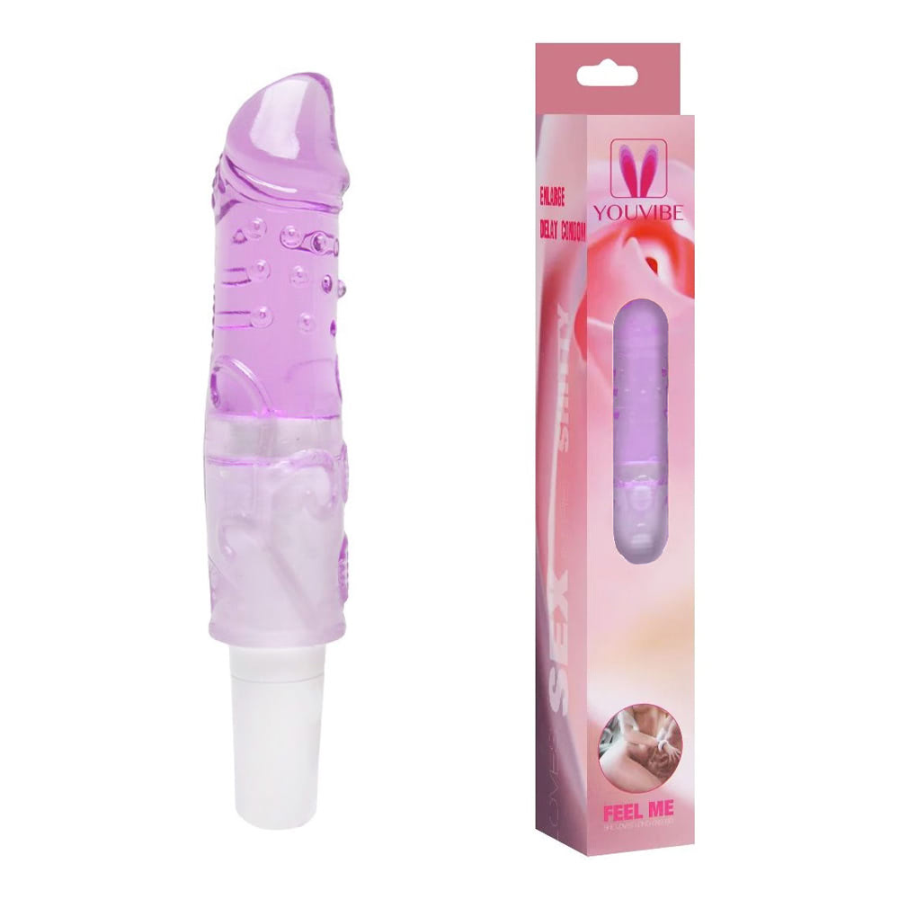 Pênis realístico em Jelly macio na cor rosa com vibrador - Imagem 4