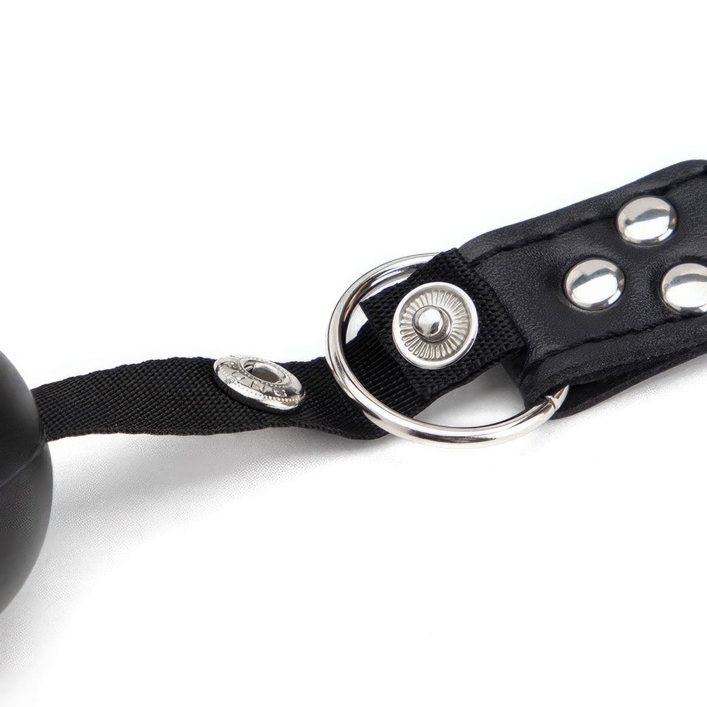 Mordaça bola com Respirador em couro sintético - YOUVIBE - Imagem 4
