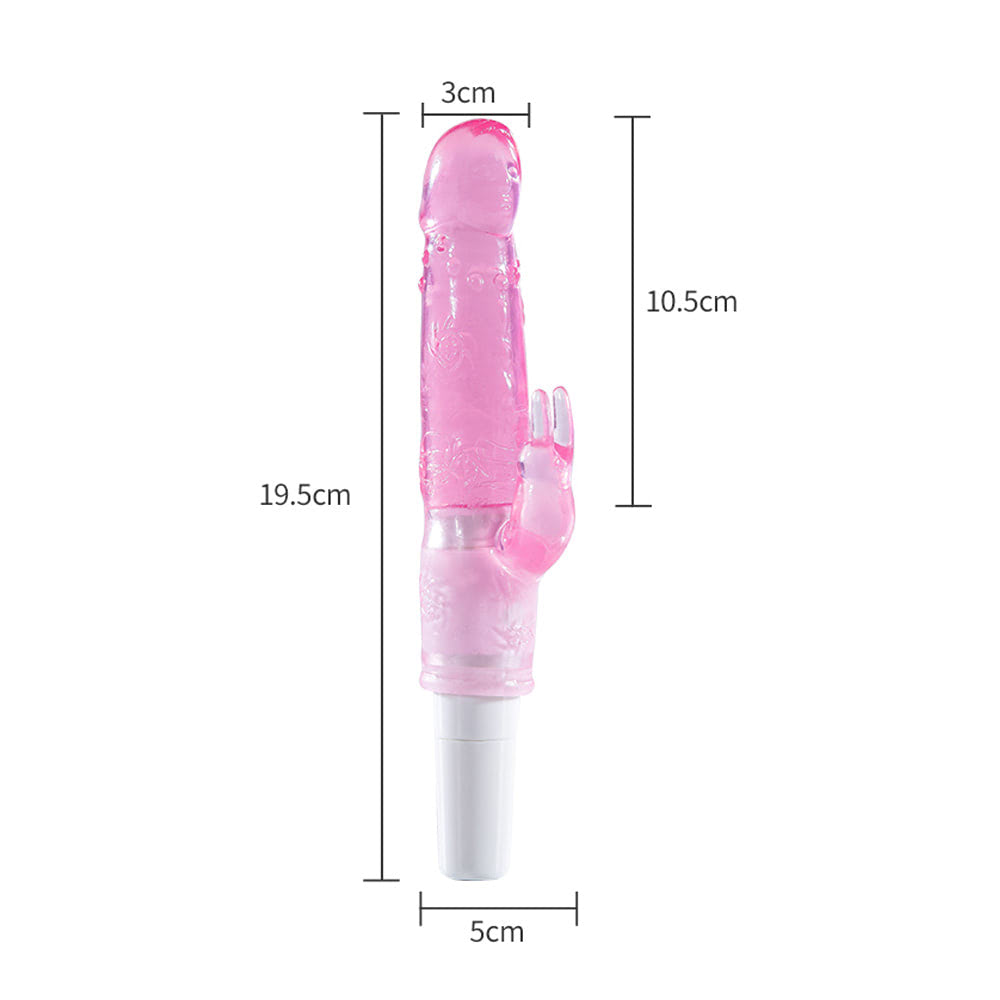 Vibrador Bastão com Capa Removível e Estimulador Clitoriano Coelho - Sexy shop - Imagem 2