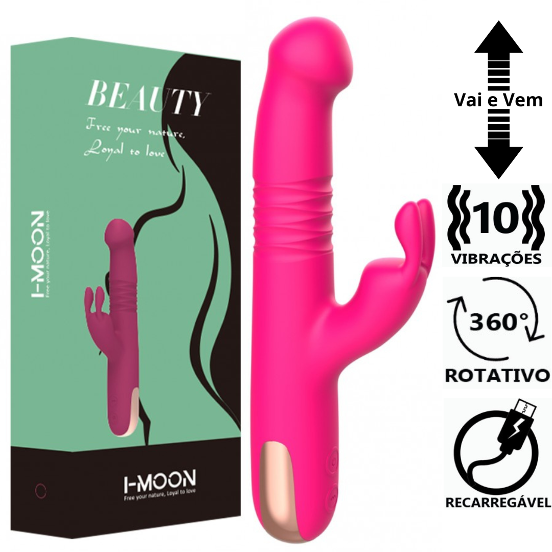 Vibrador de Clitoris, Ponto G Com Ponta Rotativa e Vai e Vem