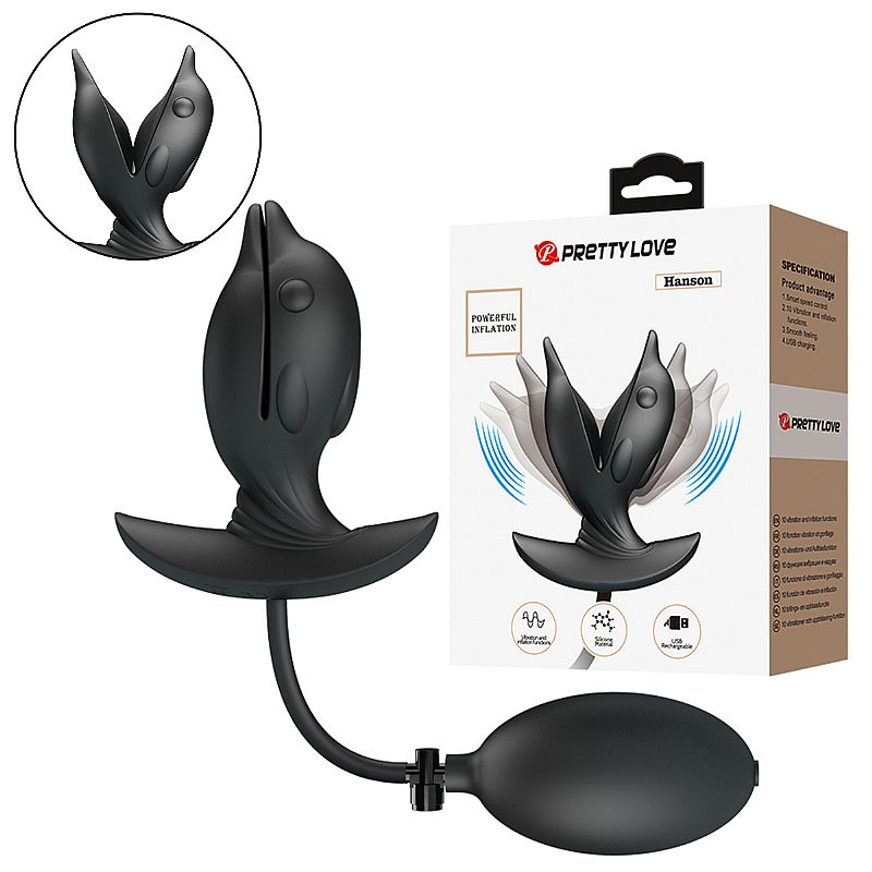 Plug Anal Inflável com Vibrador - Hanson - Pretty Love - Imagem 6