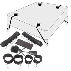 Kit de Bondage e Restrição de Cama com 8 Peças - Sex shop