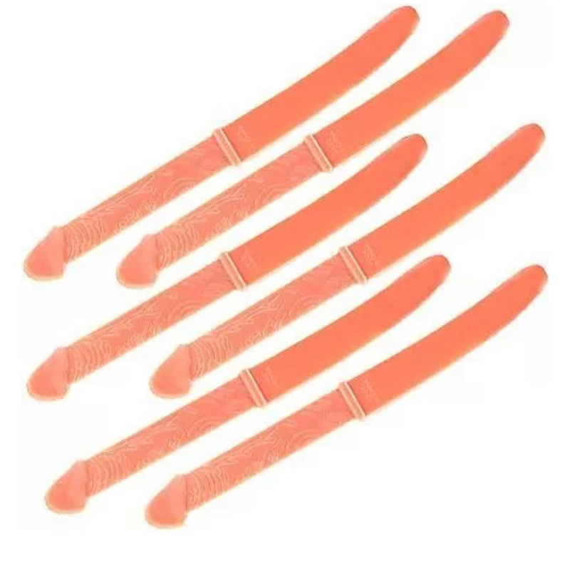 Jogo com 6 facas com o cabo no formato de pênis - Sexshop