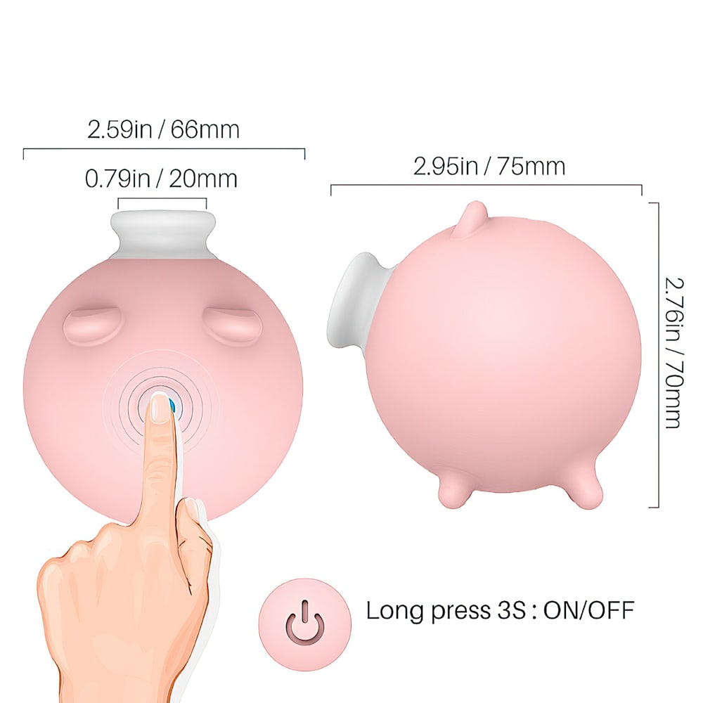 Vibrador de clitóris com Pulsação Porquinho - Piggy Sex shop - Imagem 6