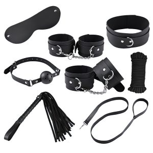 Kit Sado Bandage Mordaça e Chicote com 7 Produtos - YOUVIBE