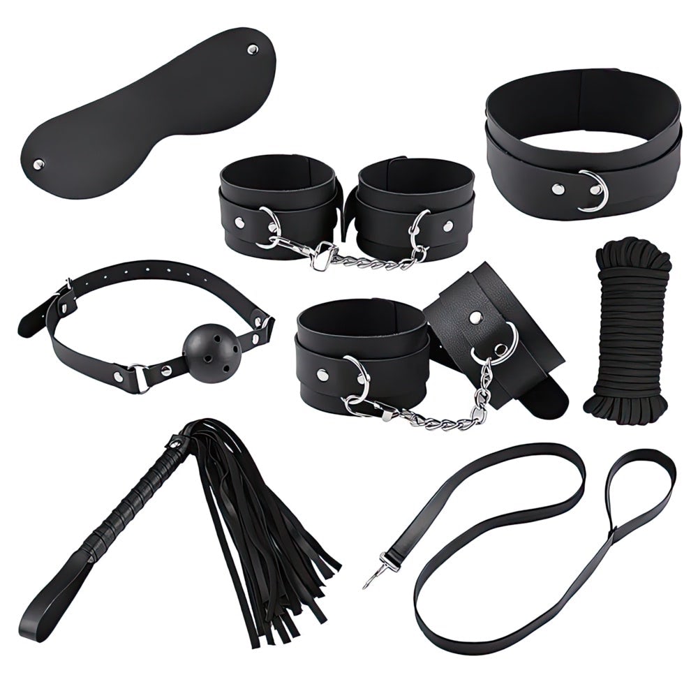 Kit Sado Bandage Mordaça e Chicote com 7 Produtos - YOUVIBE