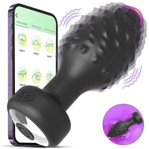 Plug Anal Silicone 10 Vibração e Controle Aplicativo YOUVIBE