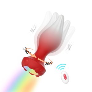 Plug Anal com gradiente de cor Controle Remoto sem Fio