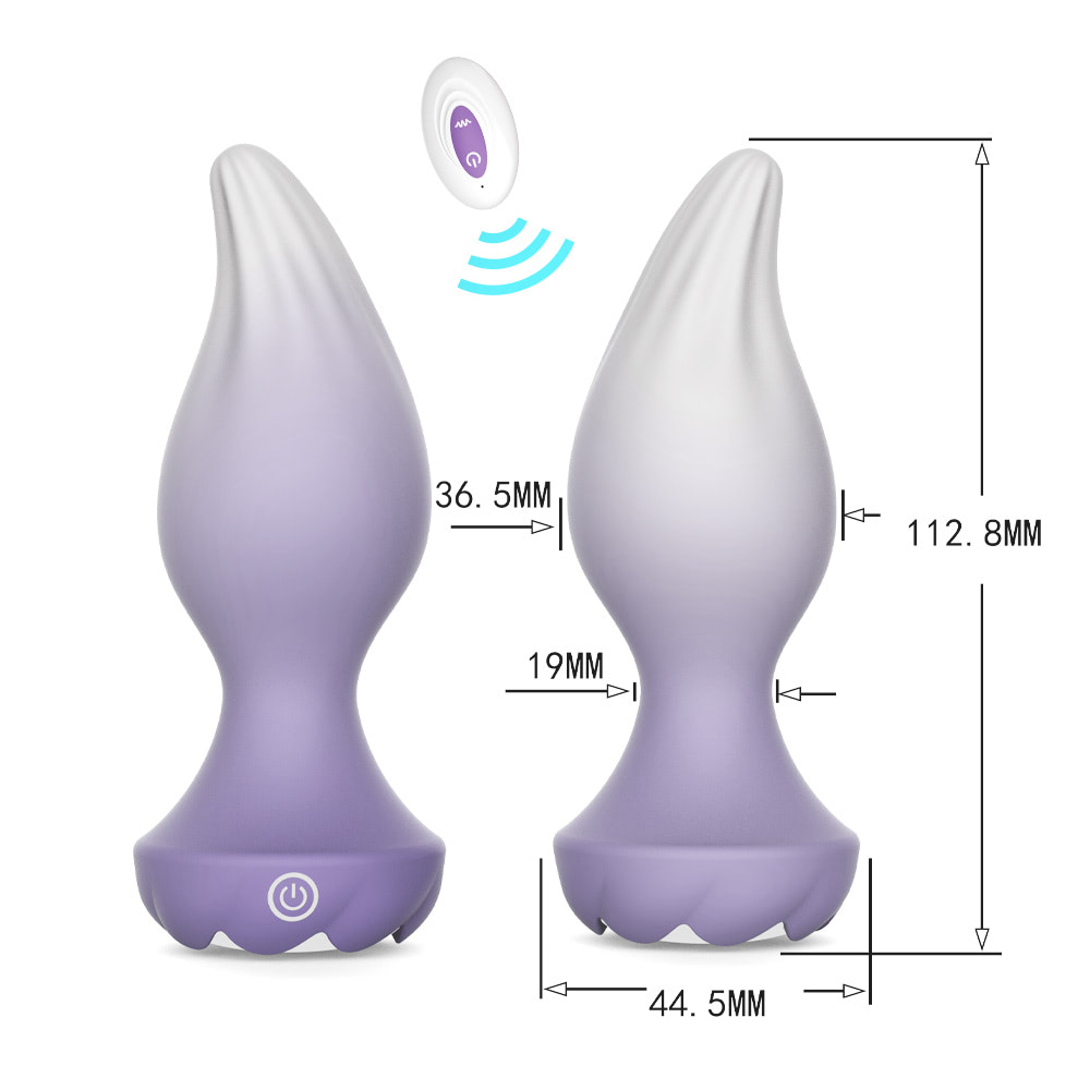 Plug Anal com gradiente de cor Controle Remoto sem Fio - Imagem 2