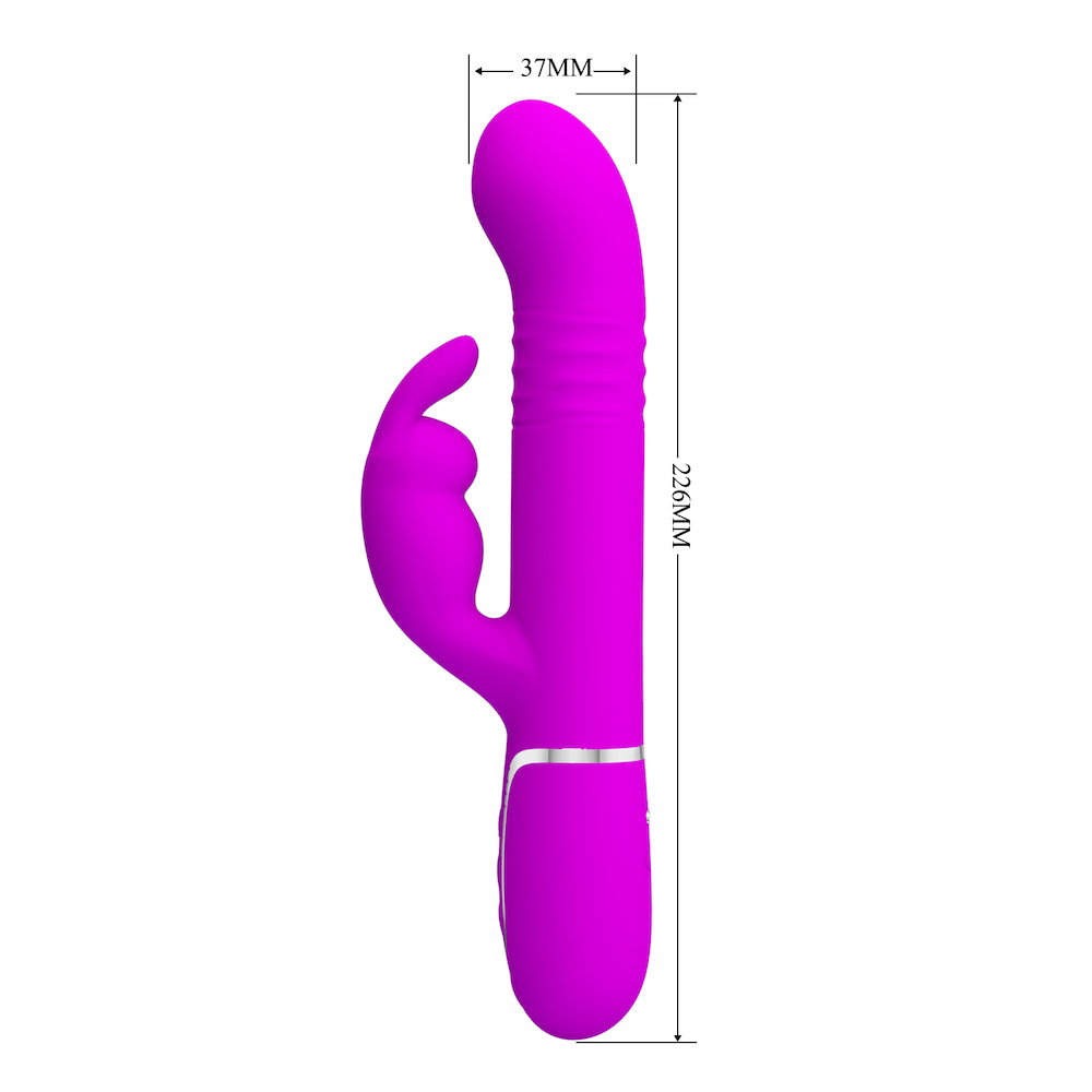 Vibrador Rabbit Vai e Vem 4 in 1 - 7 Vibrações PRETTY LOVE - Imagem 2