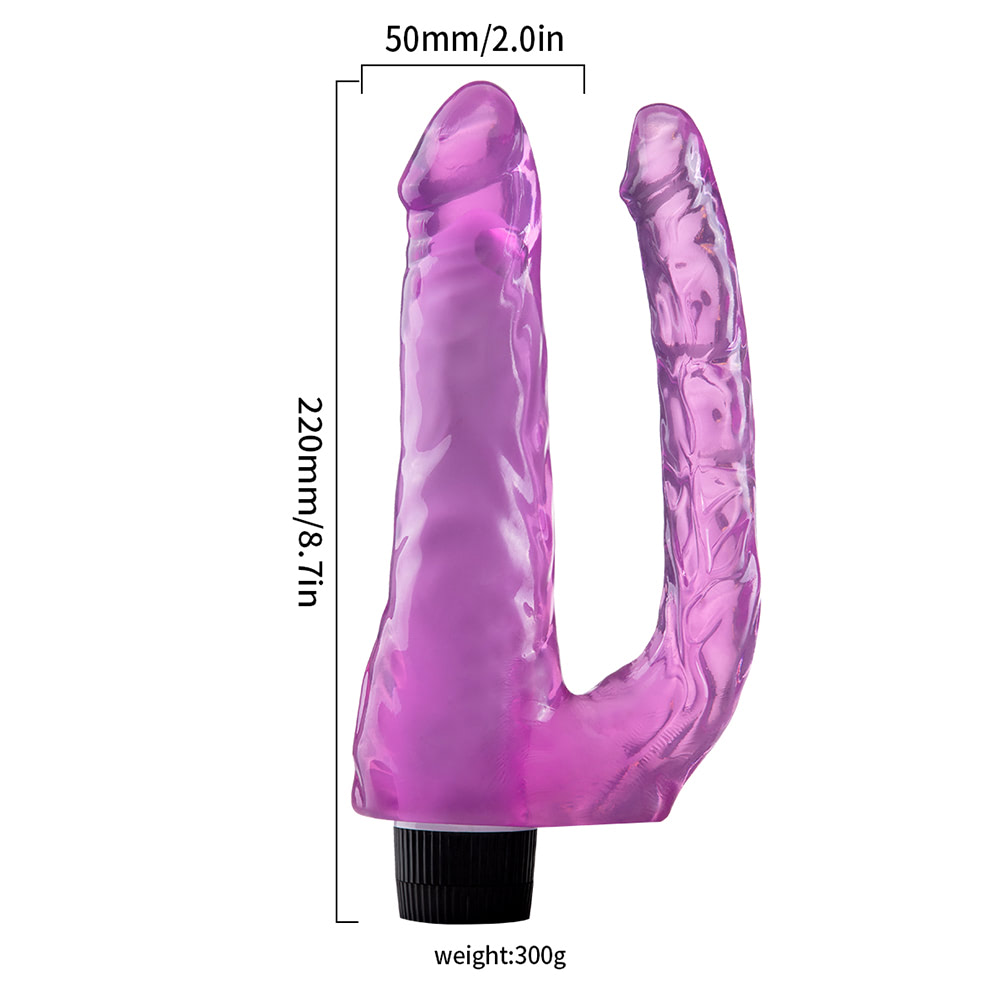 Pênis Duplo 21.5x4,5cm com Vibrador - YOUVIBE Sex shop - Imagem 2