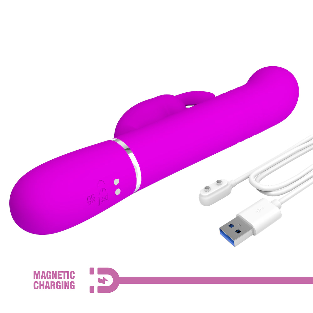 Vibrador Rabbit Vai e Vem 4 in 1 - 7 Vibrações PRETTY LOVE - Imagem 11