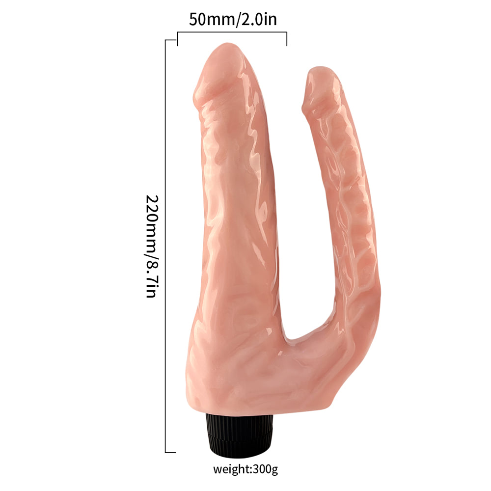 Pênis Duplo 21.5x4,5cm com Vibrador - YOUVIBE Sex shop - Imagem 4