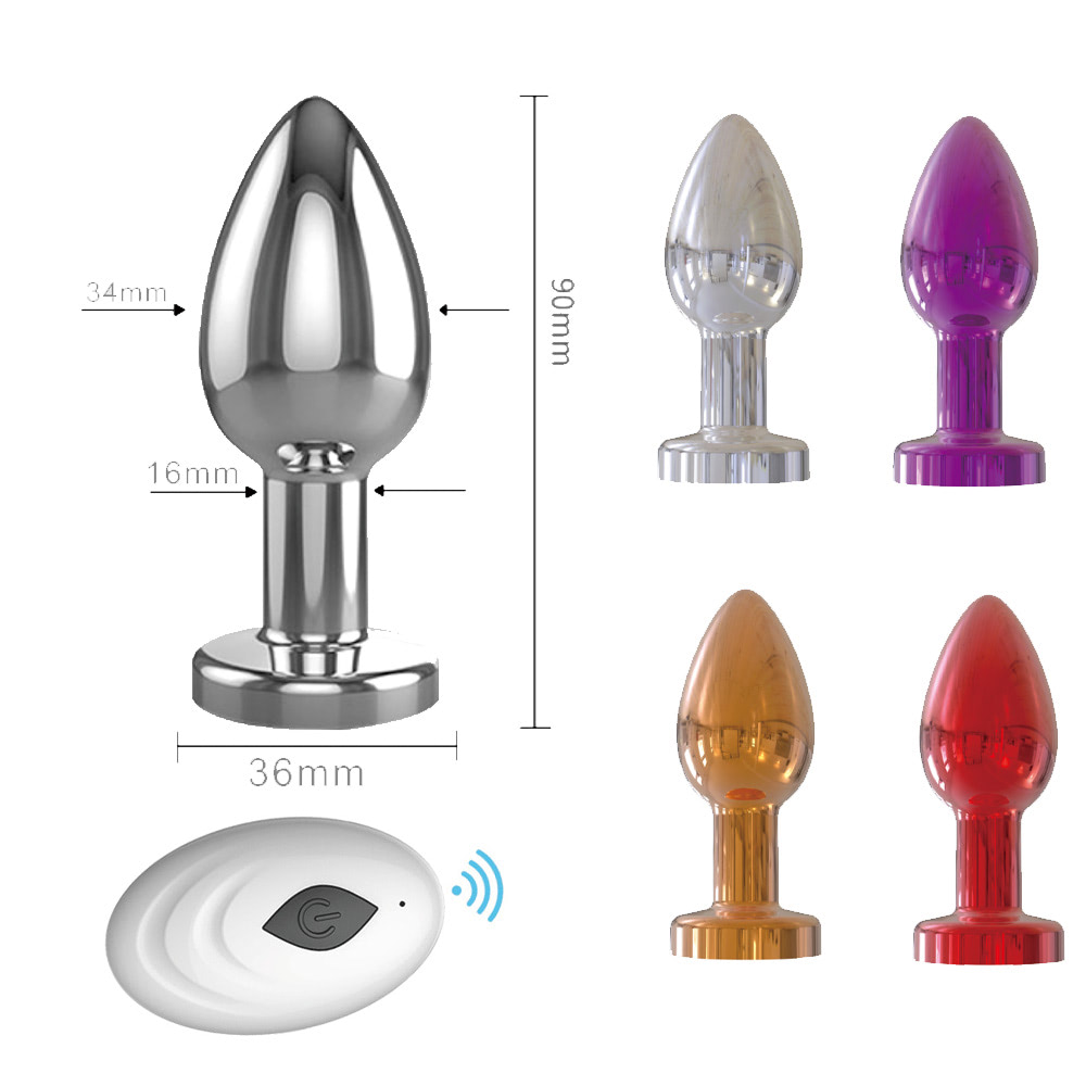 Plug Anal Cromado Cores Controle Remoto sem Fio - YOUVIBE - Imagem 2