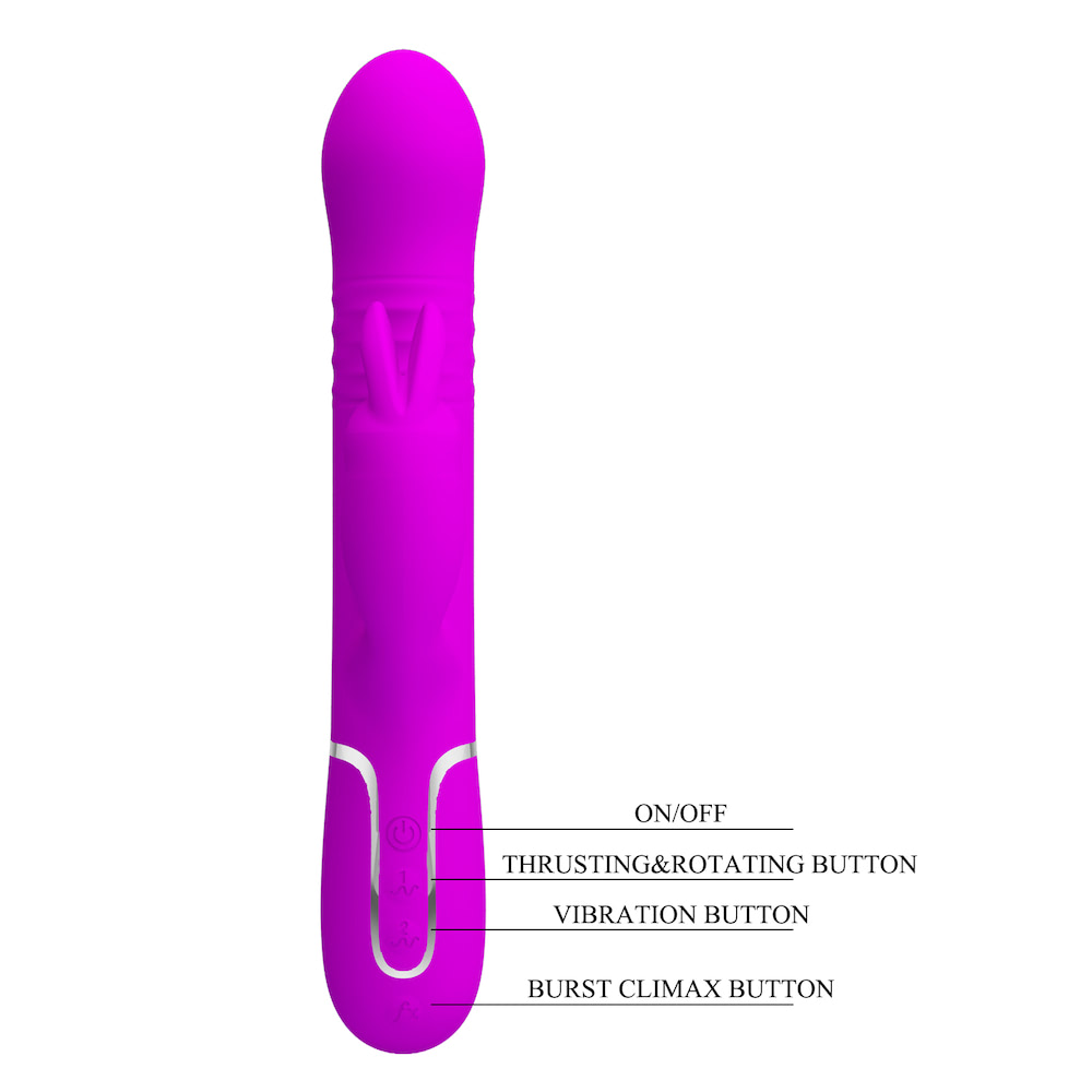 Vibrador Rabbit Vai e Vem 4 in 1 - 7 Vibrações PRETTY LOVE - Imagem 10