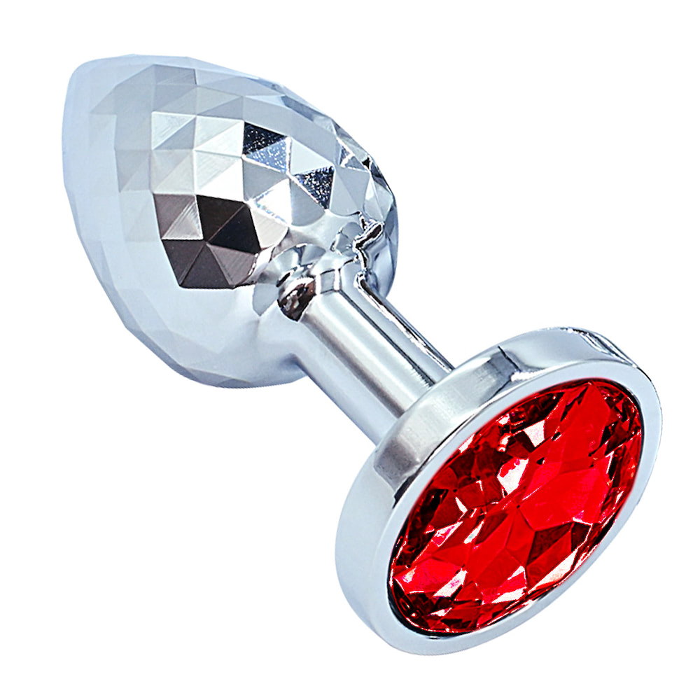 Plug Anal de Luxo com Joia e Superfície Tipo Diamante 7x3CM - Imagem 3