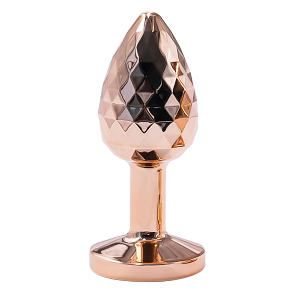 Plug Anal de Dourado Joia e Superfície Tipo Diamante 7x3CM - Imagem 5