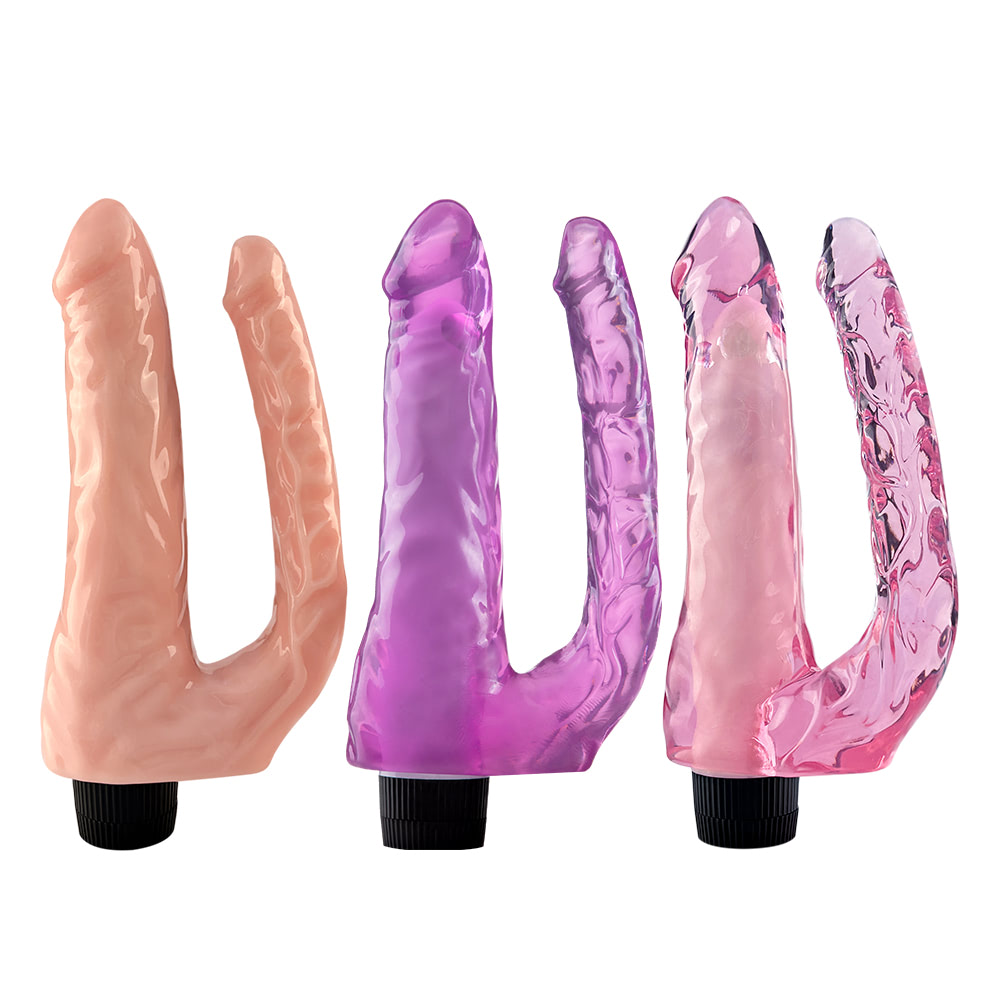 Pênis Duplo 21.5x4,5cm com Vibrador - YOUVIBE Sex shop