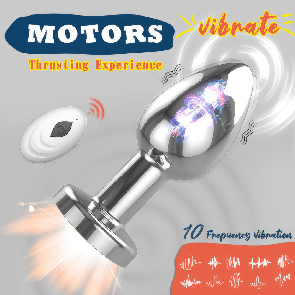 Plug Anal Cromado Cores Controle Remoto sem Fio - YOUVIBE - Imagem 6