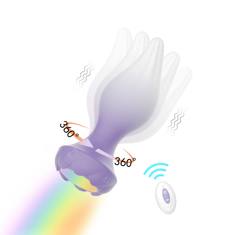 Plug Anal com gradiente de cor Controle Remoto sem Fio - Imagem 4