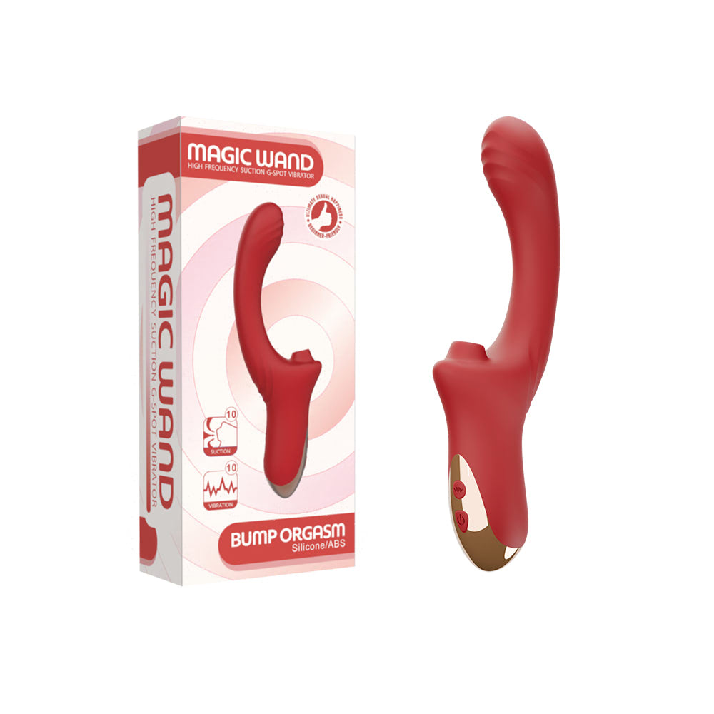 Vibrador Ponto G com 9 Modos de Vibração e Pulsação Vermelho