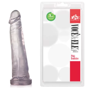 Pênis Realística - 10 Pol - 18,5x4,5cm Translucida - Sexshop