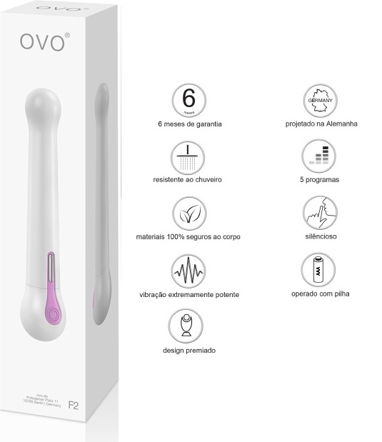 Vibrador F2 - White Pink - OVO LifeStyle - Sex shop - Imagem 4