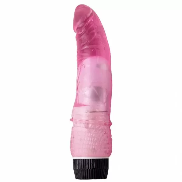 Pênis Rosa Ponto G Curvo com Vibrador - Maig Sex shop - Image 5
