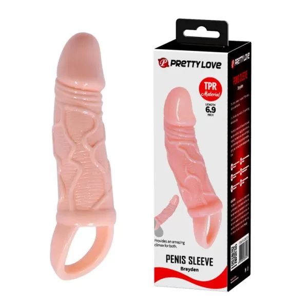Capa peniana com anel escrotal, veias e glande saliente - Sleeve Brayden - Image 9