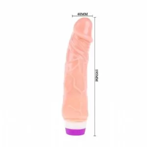 Pênis com Vibrador em Silicone 17 x 3,5 cm - Sex shop