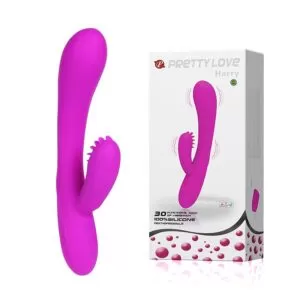 Vibrador dupla Estimulação Pretty Love Harry - 30 Vibrações Recarregável USB - Sexshop