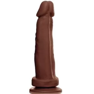 Pênis Realístico Prótese 8 com Ventosa Marrom - Sexshop