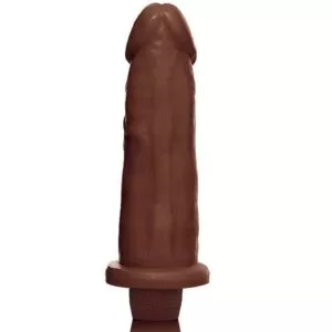 Pênis Realístico Grosso 8L com Vibrador Marrom - Sexshop