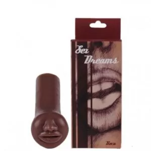 Delicioso masturbador masculino no formato de boca chocolate - Sexshop