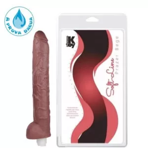 Pênis Gigante com Vibrador 39X5,6CM Marrom - Sexy shop