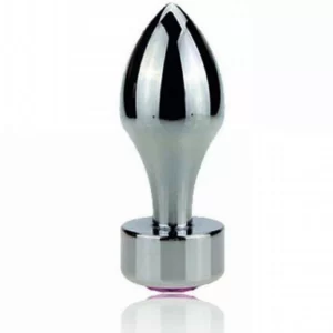 Plug Anal de Aço com Cristal Brilhante - Tamanho P - Sexshop