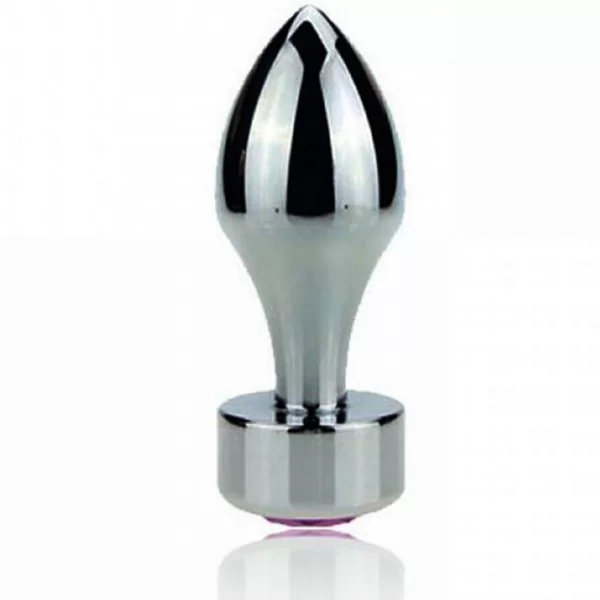 Plug Anal de Aço com Cristal Brilhante - Tamanho P - Sexshop
