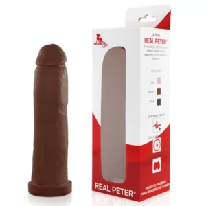 Pênis Real Peter Taurus Marrom 19x4,5cm - Sexshop