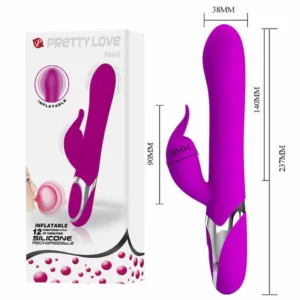 Vibrador duplo com Massageador Clitoriano Neil - Pretty Love - Sexshop