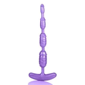 Plug Unisex - com textura na cor lilás - Sex shop