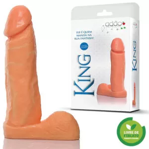 Pênis King 8" - Pênis com Escroto - Sexshop