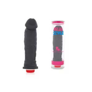 Pênis Real Peter Charmoso com Vibrador Preto 20x4,5cm - Sexshop